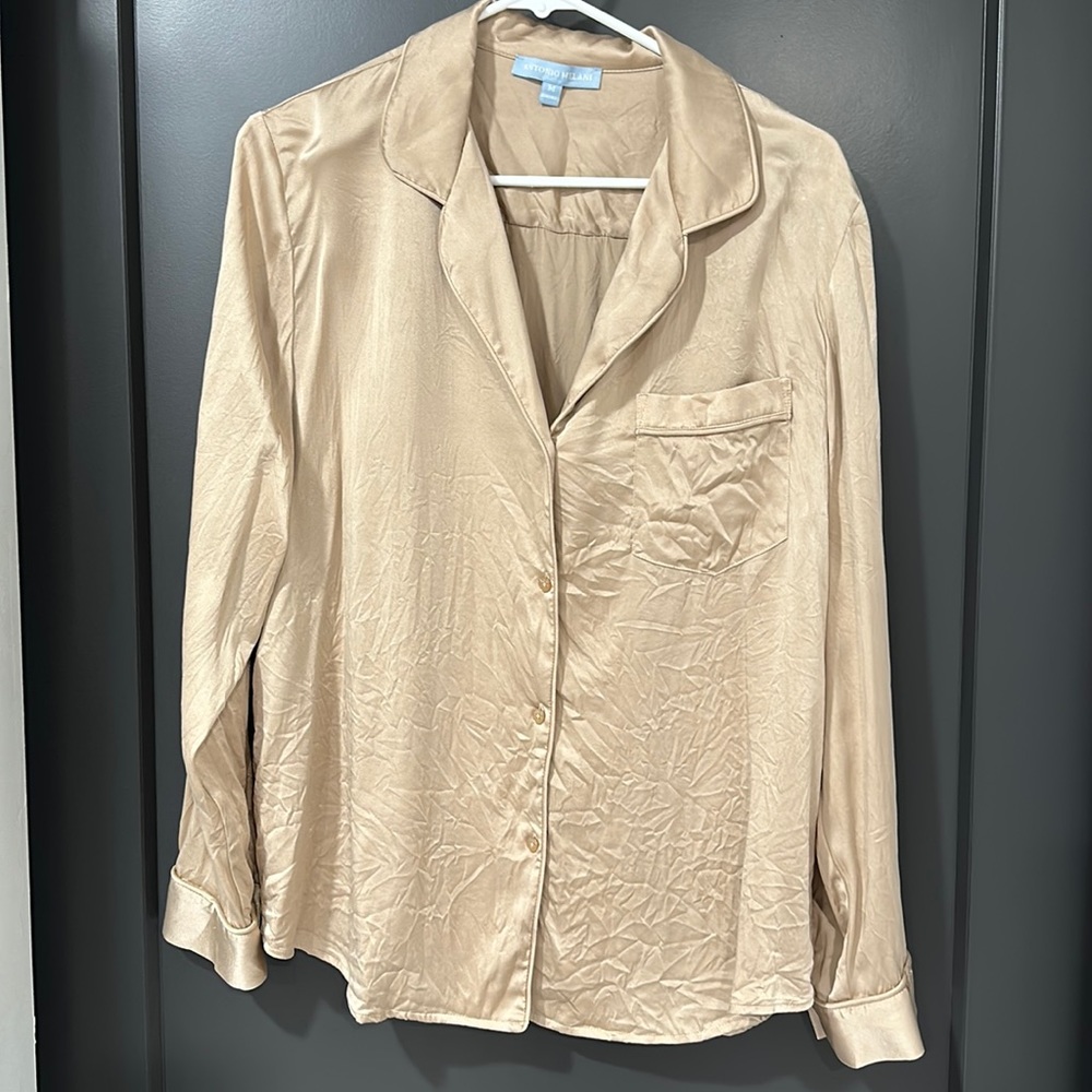 Silk button down shirt